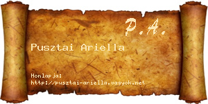 Pusztai Ariella névjegykártya